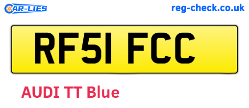 RF51FCC are the vehicle registration plates.