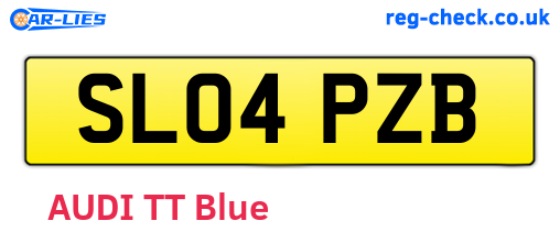 SL04PZB are the vehicle registration plates.