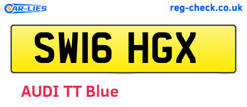 SW16HGX are the vehicle registration plates.