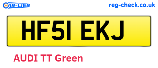 HF51EKJ are the vehicle registration plates.