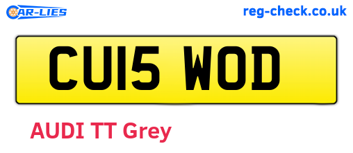CU15WOD are the vehicle registration plates.