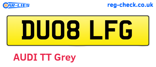 DU08LFG are the vehicle registration plates.