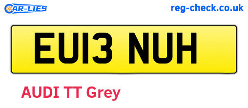 EU13NUH are the vehicle registration plates.