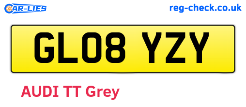 GL08YZY are the vehicle registration plates.