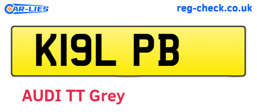 K19LPB are the vehicle registration plates.