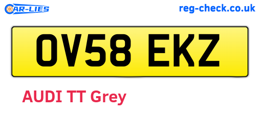 OV58EKZ are the vehicle registration plates.