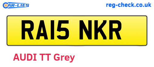 RA15NKR are the vehicle registration plates.
