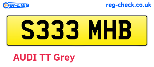 S333MHB are the vehicle registration plates.