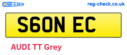 S60NEC are the vehicle registration plates.