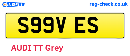S99VES are the vehicle registration plates.
