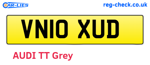 VN10XUD are the vehicle registration plates.