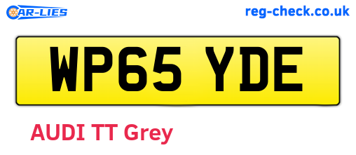 WP65YDE are the vehicle registration plates.