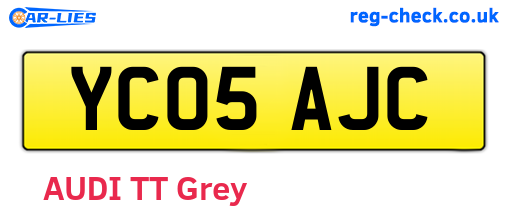 YC05AJC are the vehicle registration plates.