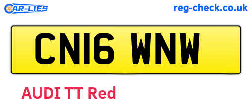 CN16WNW are the vehicle registration plates.