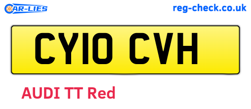 CY10CVH are the vehicle registration plates.