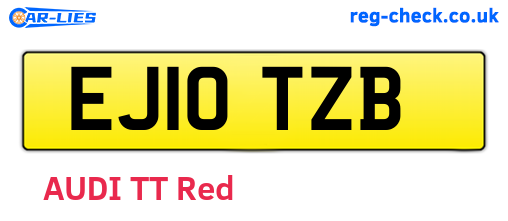 EJ10TZB are the vehicle registration plates.