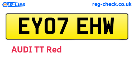 EY07EHW are the vehicle registration plates.