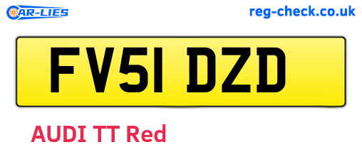 FV51DZD are the vehicle registration plates.