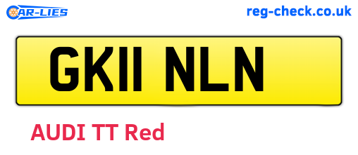 GK11NLN are the vehicle registration plates.