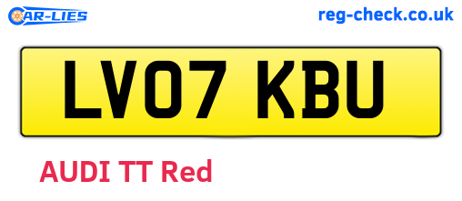 LV07KBU are the vehicle registration plates.
