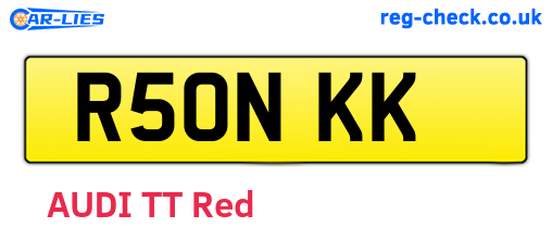 R50NKK are the vehicle registration plates.