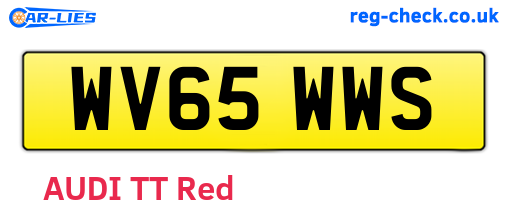 WV65WWS are the vehicle registration plates.