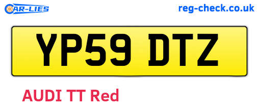 YP59DTZ are the vehicle registration plates.
