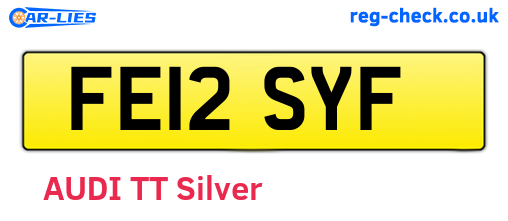 FE12SYF are the vehicle registration plates.