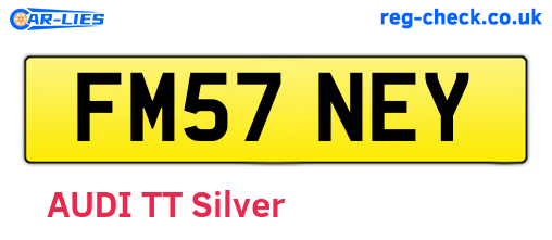 FM57NEY are the vehicle registration plates.