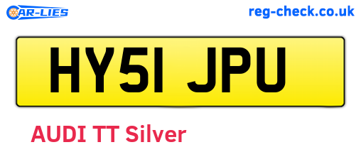 HY51JPU are the vehicle registration plates.