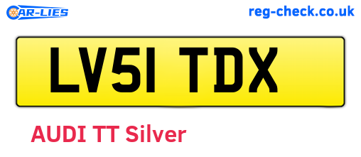 LV51TDX are the vehicle registration plates.