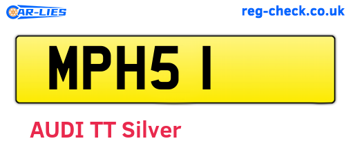 MPH51 are the vehicle registration plates.
