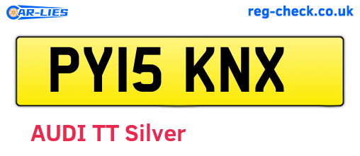PY15KNX are the vehicle registration plates.