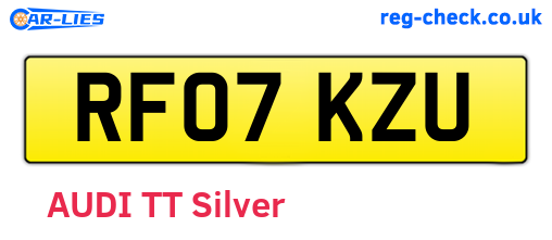 RF07KZU are the vehicle registration plates.