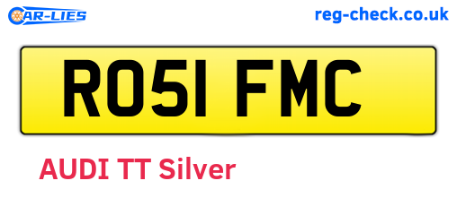 RO51FMC are the vehicle registration plates.