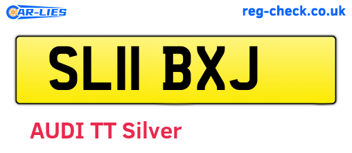 SL11BXJ are the vehicle registration plates.