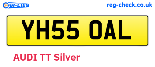 YH55OAL are the vehicle registration plates.