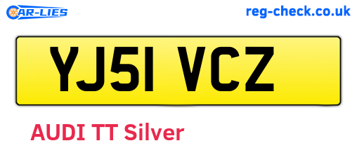 YJ51VCZ are the vehicle registration plates.