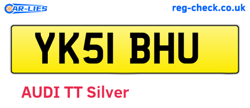 YK51BHU are the vehicle registration plates.