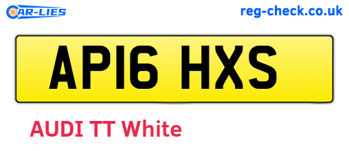 AP16HXS are the vehicle registration plates.