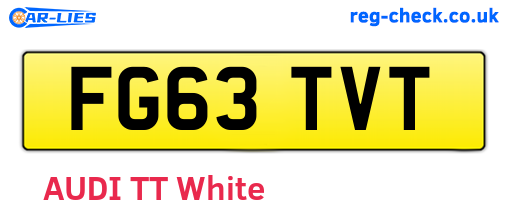 FG63TVT are the vehicle registration plates.