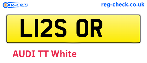L12SOR are the vehicle registration plates.