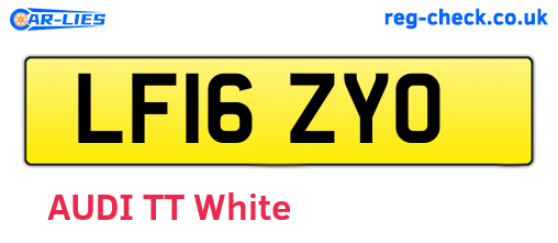 LF16ZYO are the vehicle registration plates.