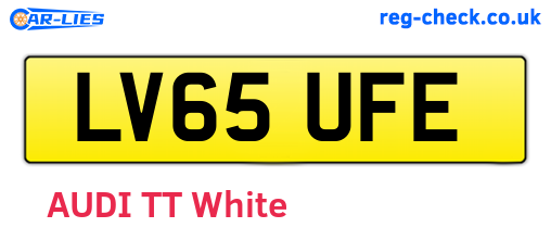 LV65UFE are the vehicle registration plates.