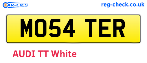 MO54TER are the vehicle registration plates.
