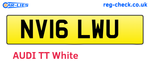 NV16LWU are the vehicle registration plates.