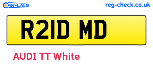R21DMD are the vehicle registration plates.