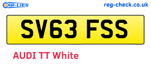 SV63FSS are the vehicle registration plates.