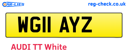 WG11AYZ are the vehicle registration plates.