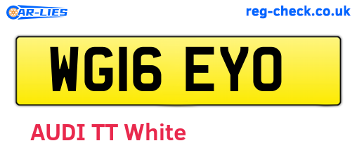 WG16EYO are the vehicle registration plates.